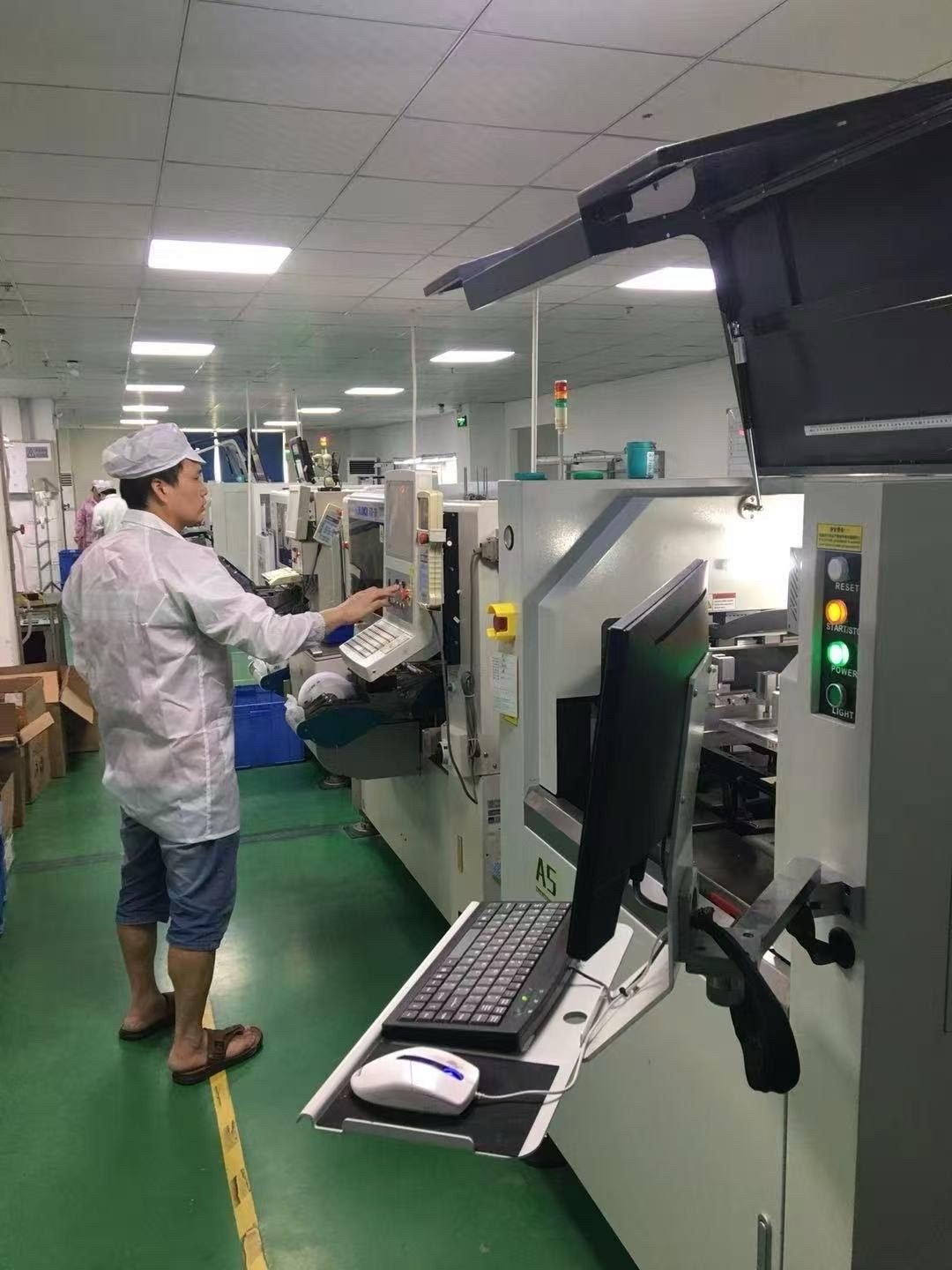 Operator running the SMT placement machine