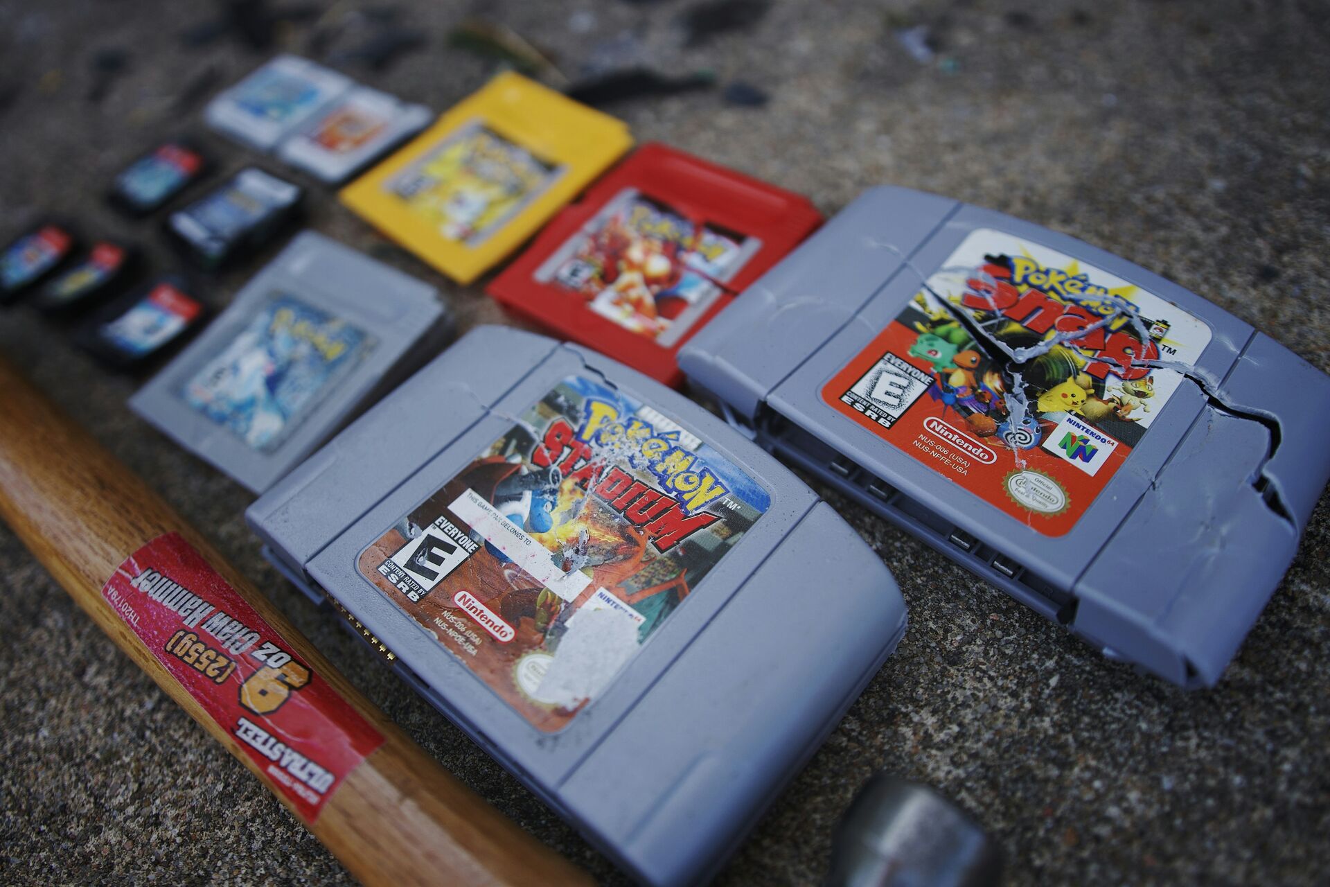 Rows of SNES and Genesis cartridges lined up for quality control testing.